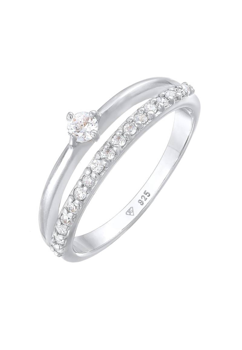 Ring Zirkonia Solitär Verlobung Damen Silber 52mm von Elli