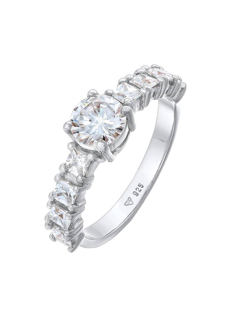 Ring Zirkonia Verlobung Eternity 925 Silber Damen Silber 58mm von Elli