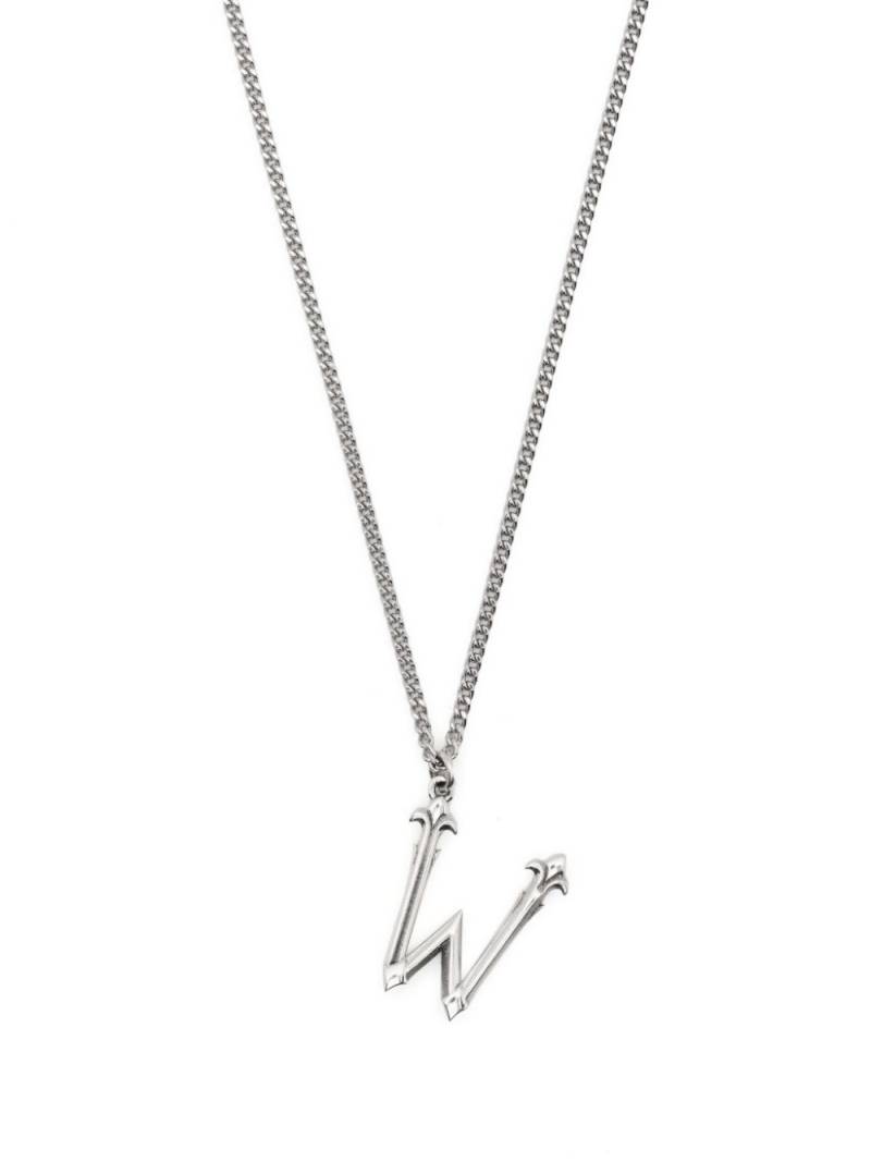 Emanuele Bicocchi Alphabet pendant necklace - Silver von Emanuele Bicocchi