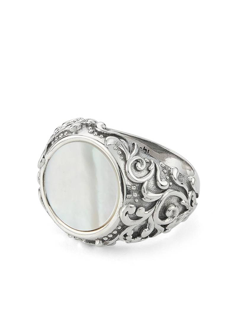 Emanuele Bicocchi Arabesque MoP stone ring - Silver von Emanuele Bicocchi