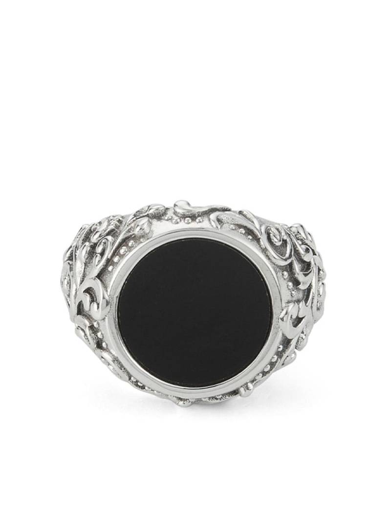 Emanuele Bicocchi Arabesque onyx ring - Silver von Emanuele Bicocchi