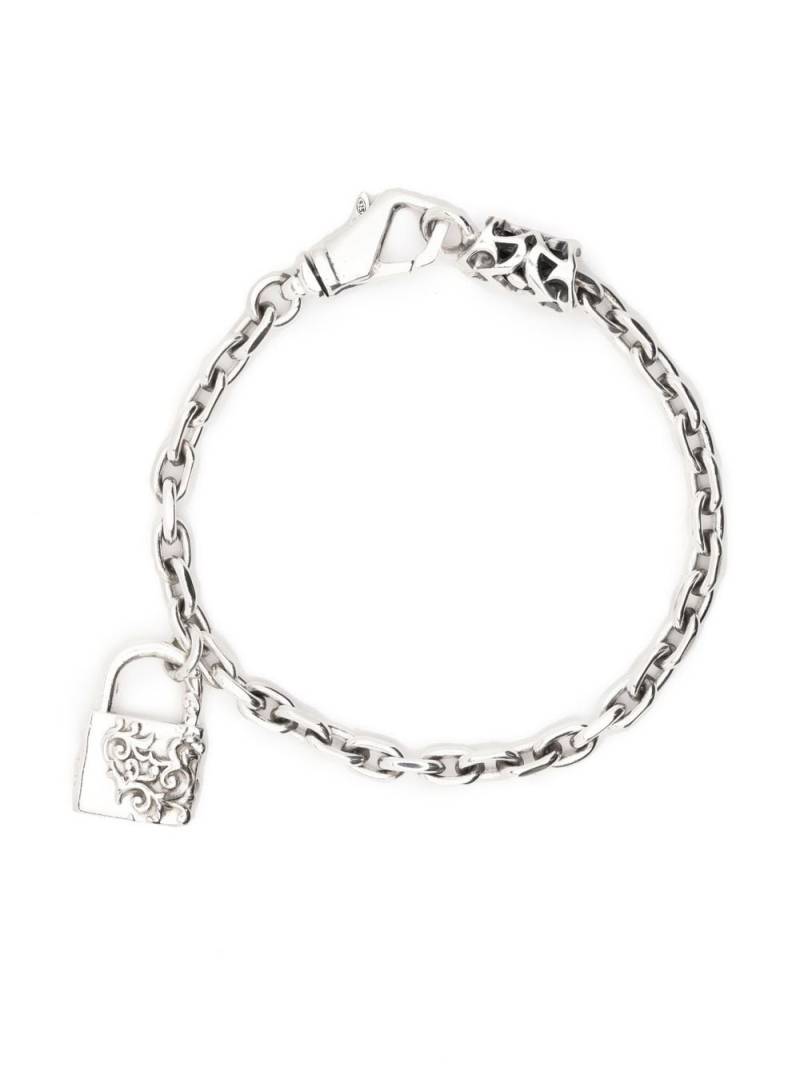 Emanuele Bicocchi Arabesque padlock chain bracelet - Silver von Emanuele Bicocchi