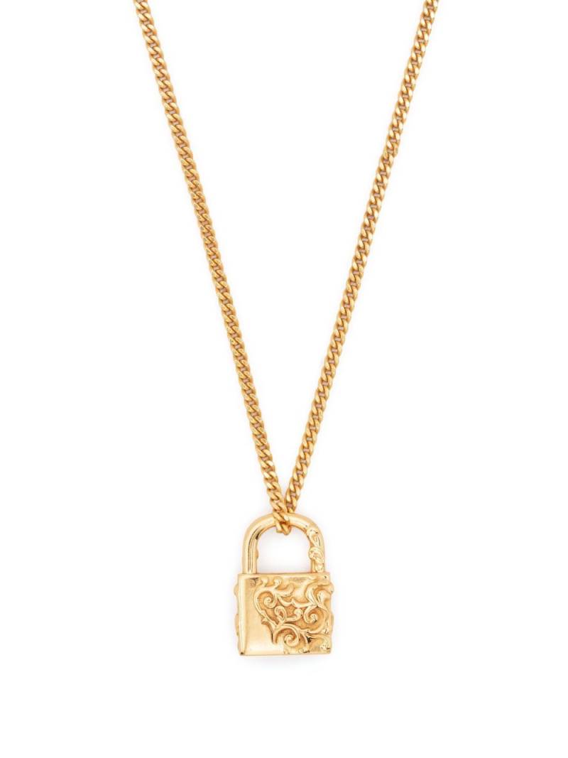 Emanuele Bicocchi Arabesque padlock pendant necklace - Gold von Emanuele Bicocchi