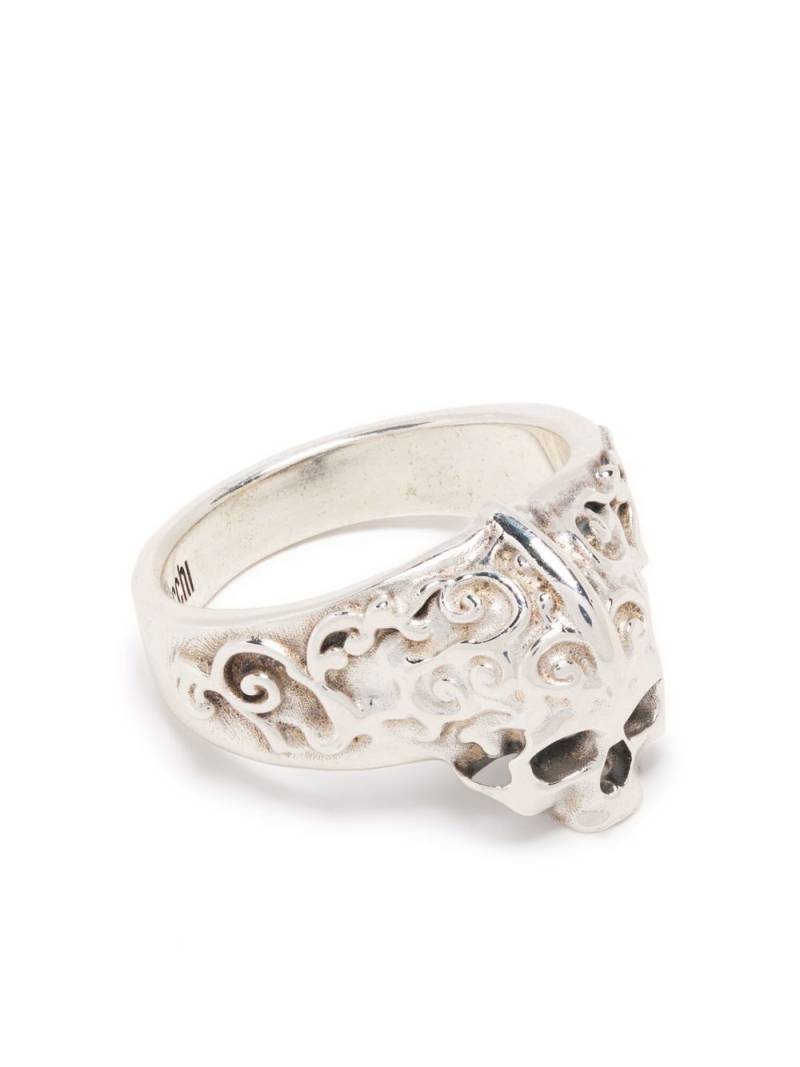 Emanuele Bicocchi Arabesque skull ring - Silver von Emanuele Bicocchi