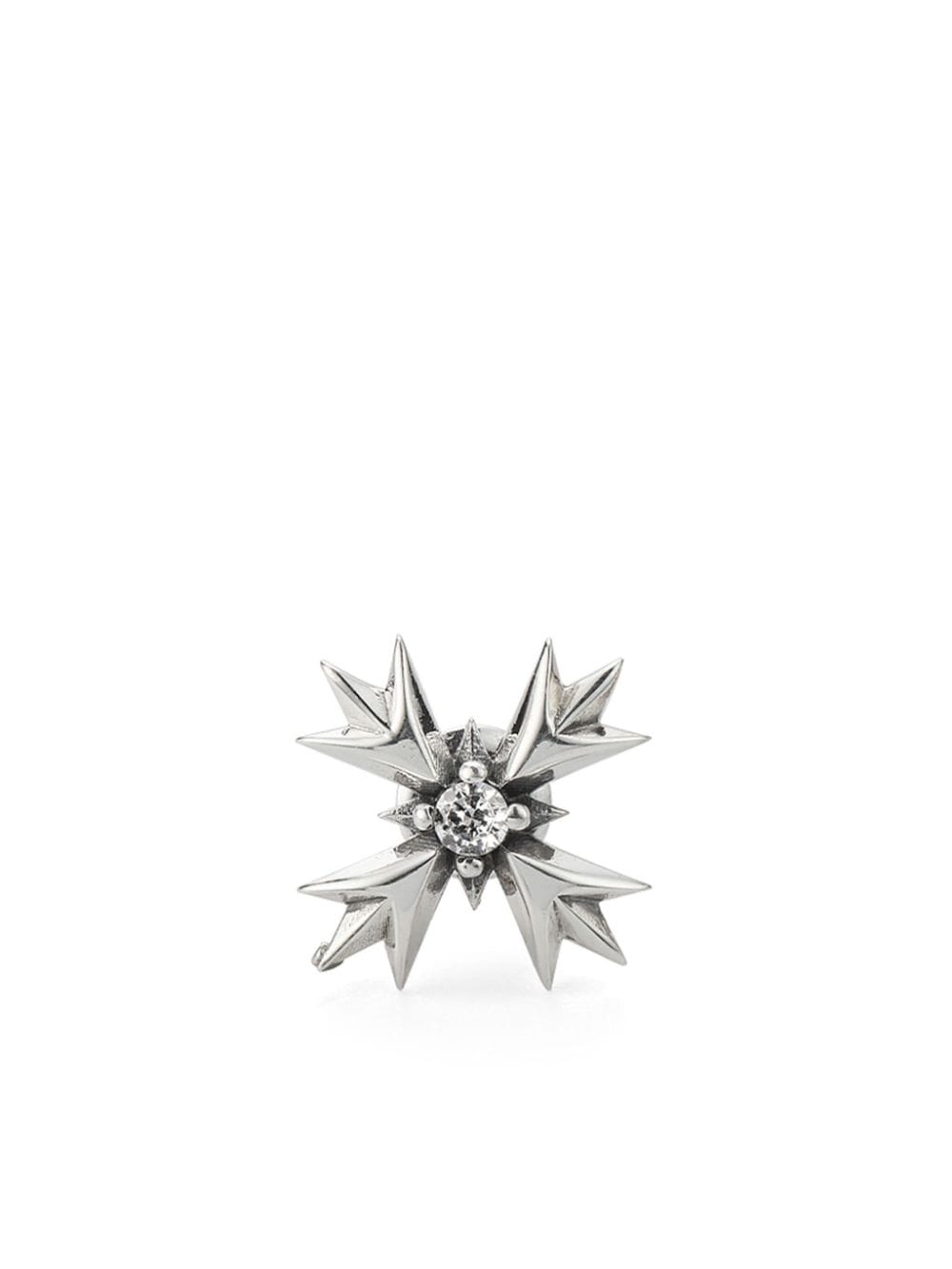 Emanuele Bicocchi Crest crystal-embellished earring - Silver von Emanuele Bicocchi