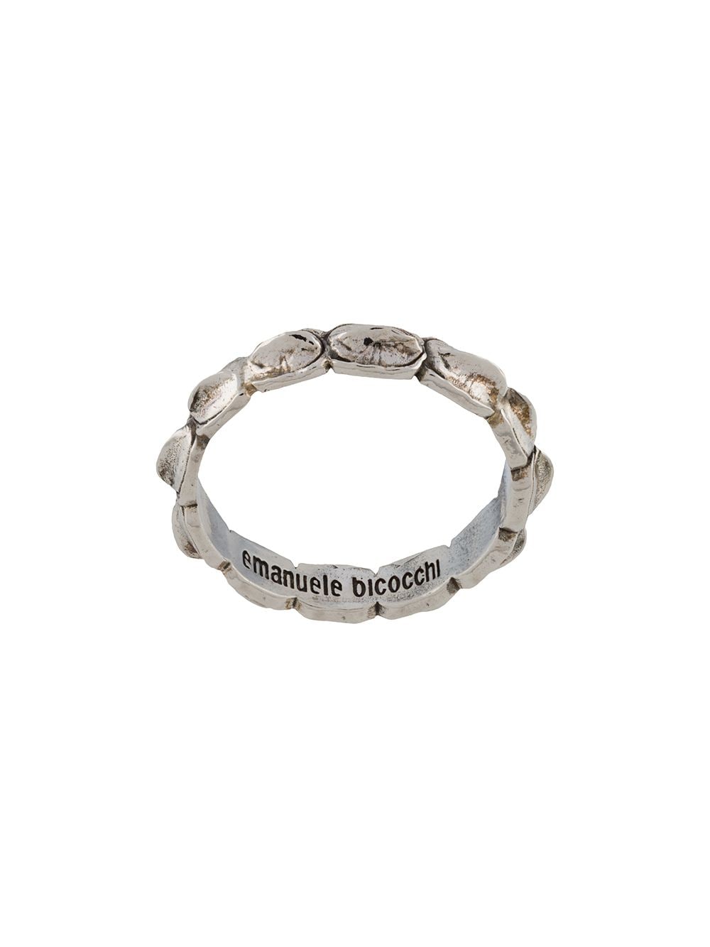 Emanuele Bicocchi Croc ring - Metallic von Emanuele Bicocchi