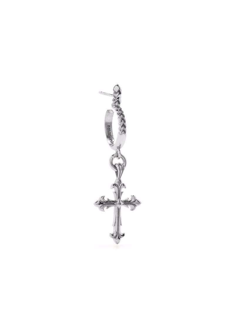 Emanuele Bicocchi Fleury cross charm single earring - Silver von Emanuele Bicocchi