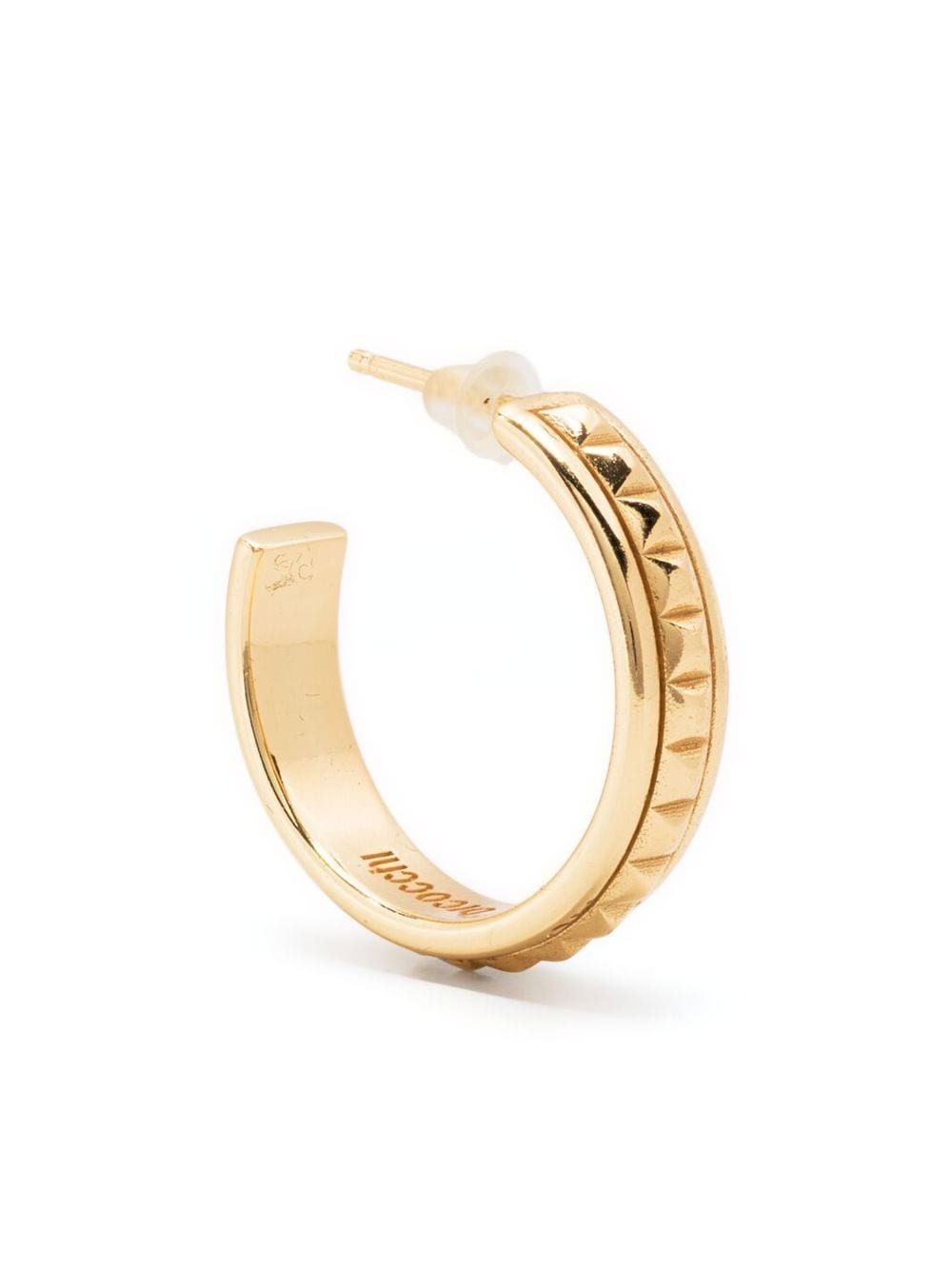 Emanuele Bicocchi Gold Plated Pyramid Hoop Earring von Emanuele Bicocchi