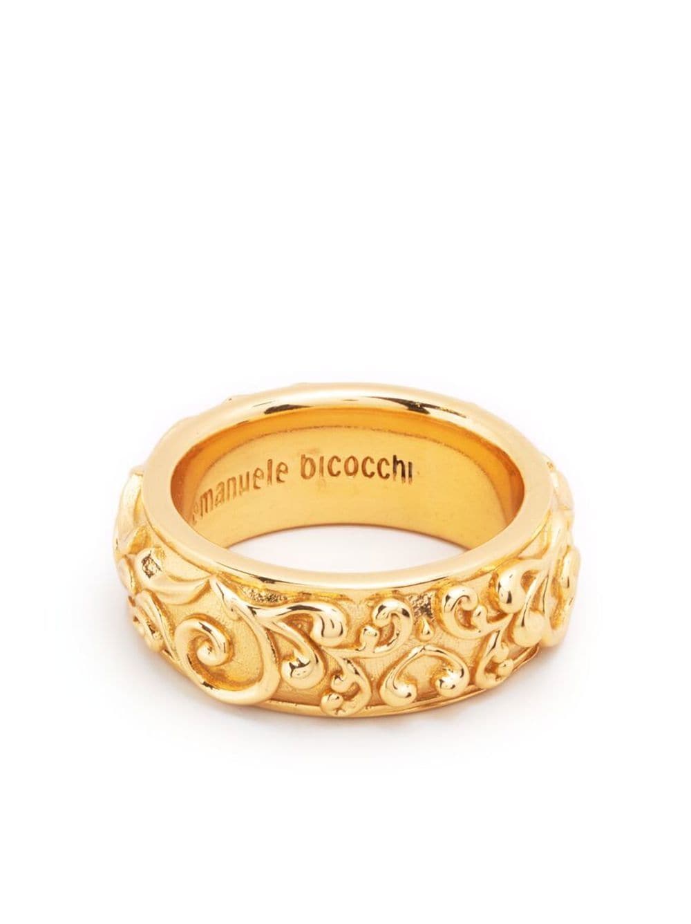 Emanuele Bicocchi Large Gold Arabesque band ring von Emanuele Bicocchi