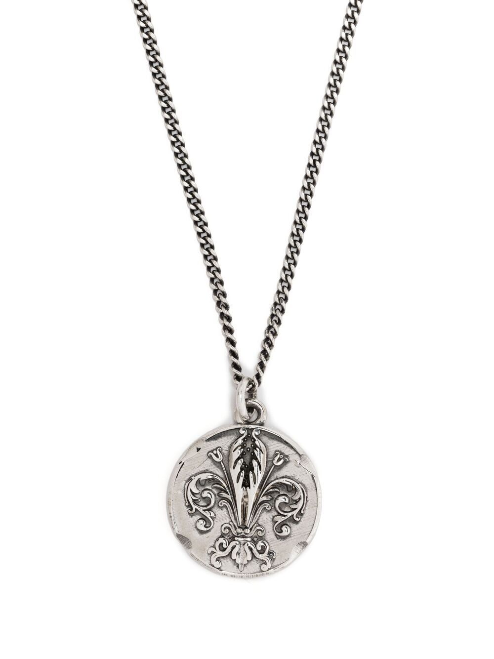 Emanuele Bicocchi Lily coin pendant necklace - Silver von Emanuele Bicocchi