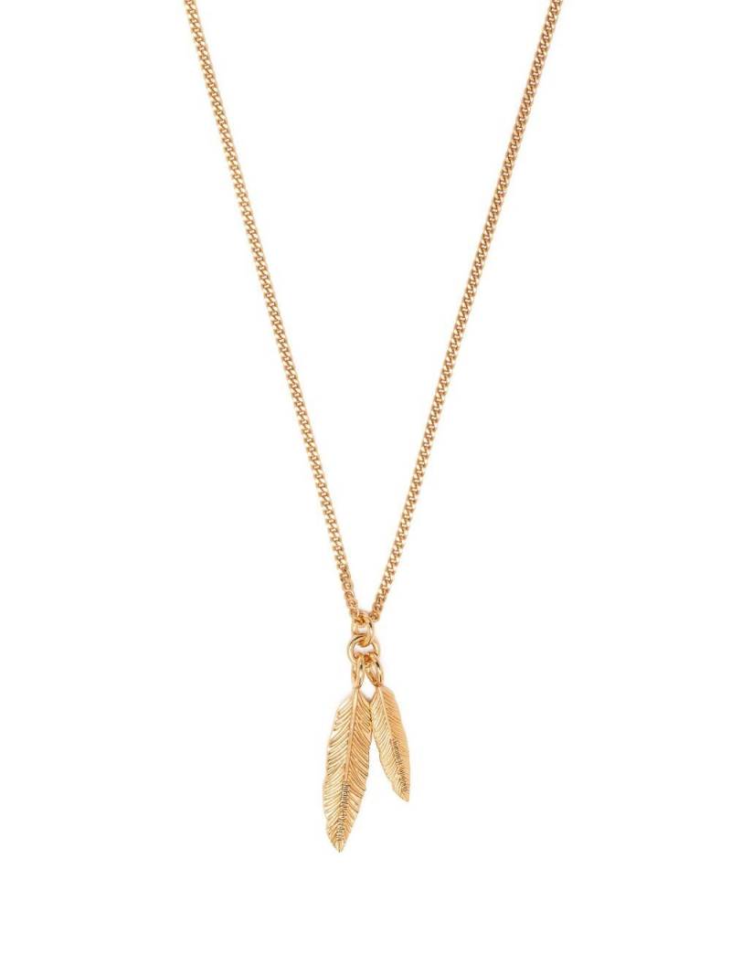 Emanuele Bicocchi Twin feather pendant necklace - Gold von Emanuele Bicocchi