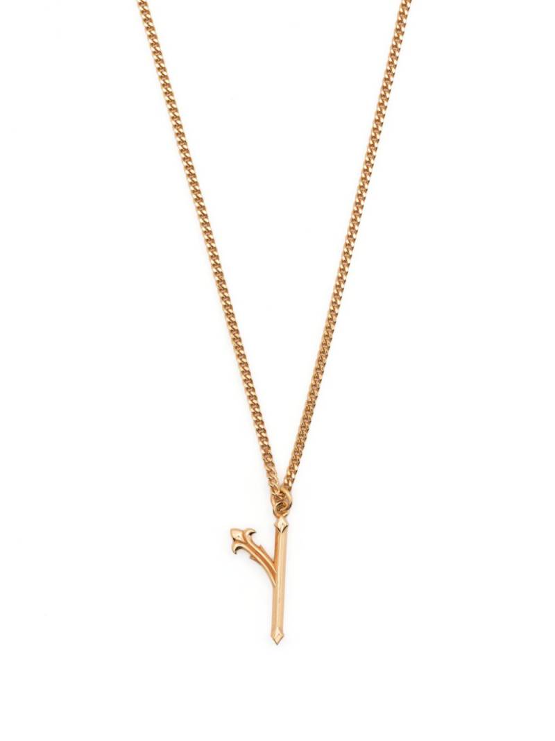 Emanuele Bicocchi Y letter-pendant chain necklace - Gold von Emanuele Bicocchi