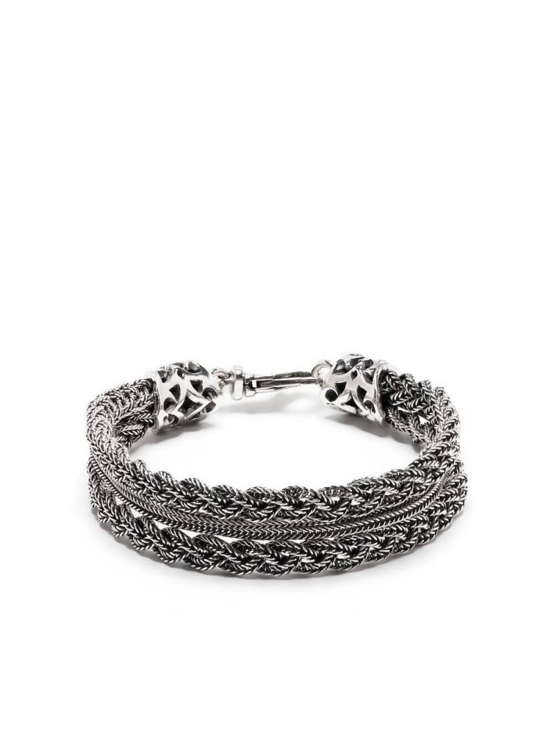 Emanuele Bicocchi braided chain bracelet - Silver von Emanuele Bicocchi