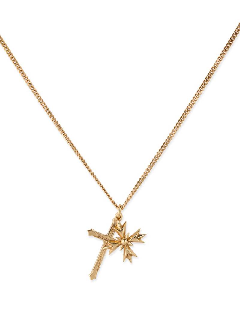 Emanuele Bicocchi crest and cross necklace - Gold von Emanuele Bicocchi