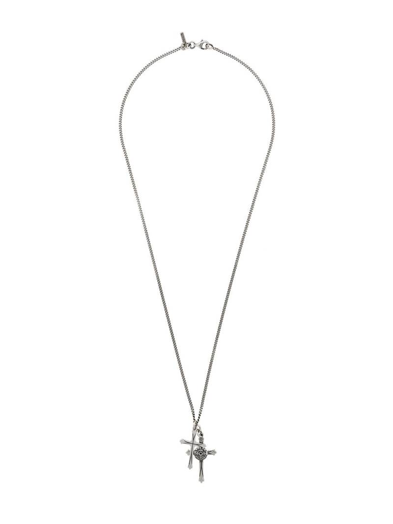 Emanuele Bicocchi cross pendant necklace - Metallic von Emanuele Bicocchi