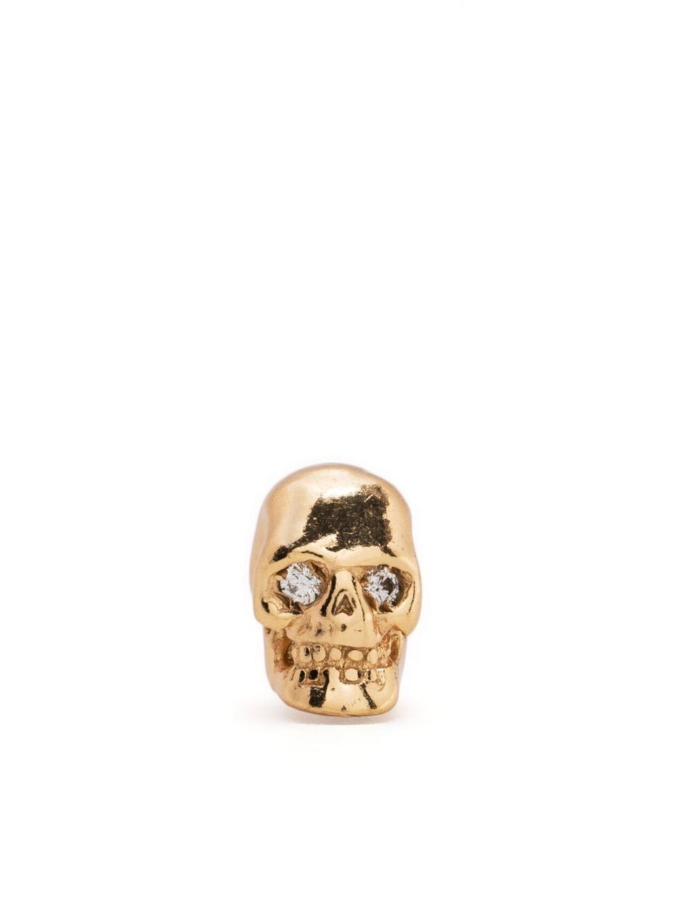 Emanuele Bicocchi diamond eye skull single earring - Gold von Emanuele Bicocchi