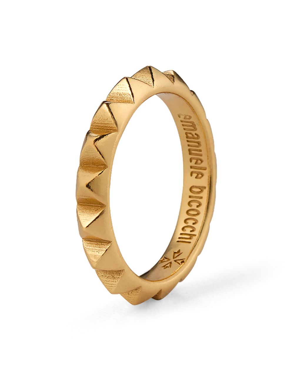 Emanuele Bicocchi engraved-logo band ring - Gold von Emanuele Bicocchi