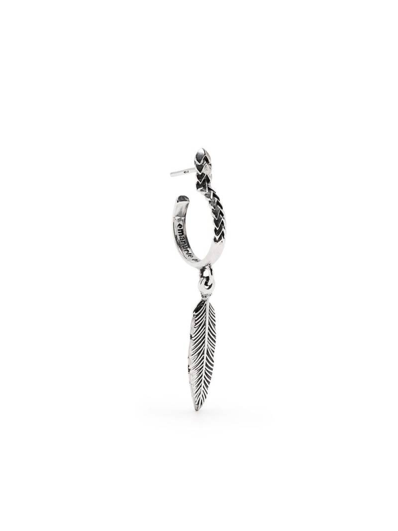 Emanuele Bicocchi feather hoop earring - Silver von Emanuele Bicocchi