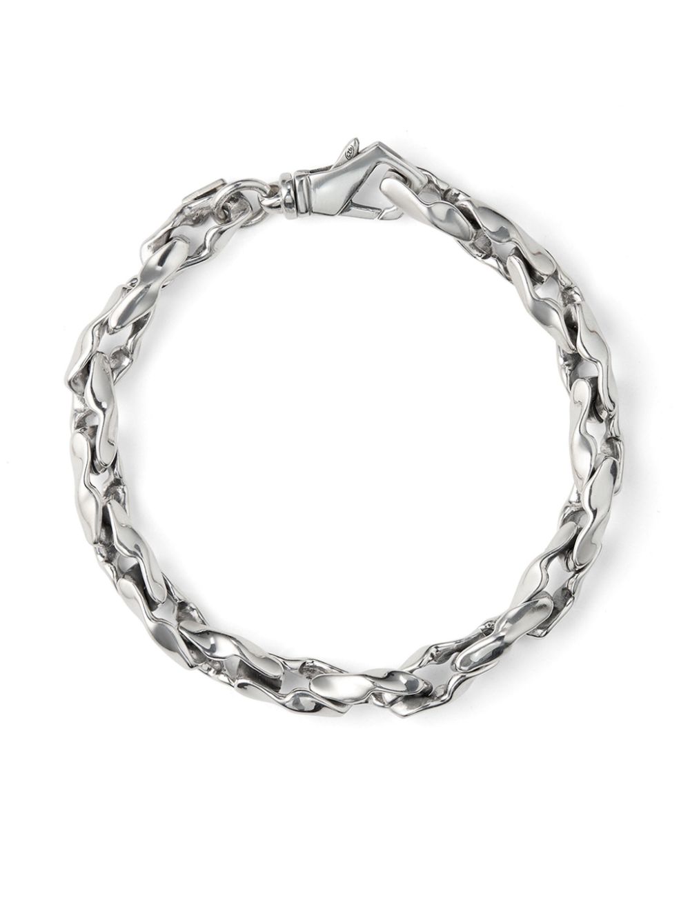 Emanuele Bicocchi hammered finish bracelet - Silver von Emanuele Bicocchi