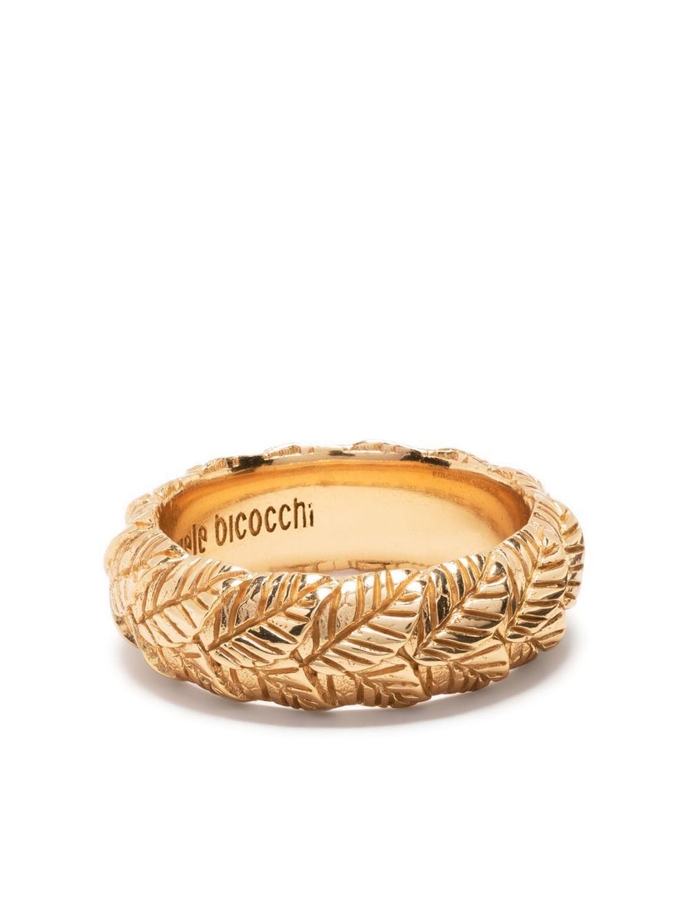 Emanuele Bicocchi leaves engraved ring - Gold von Emanuele Bicocchi