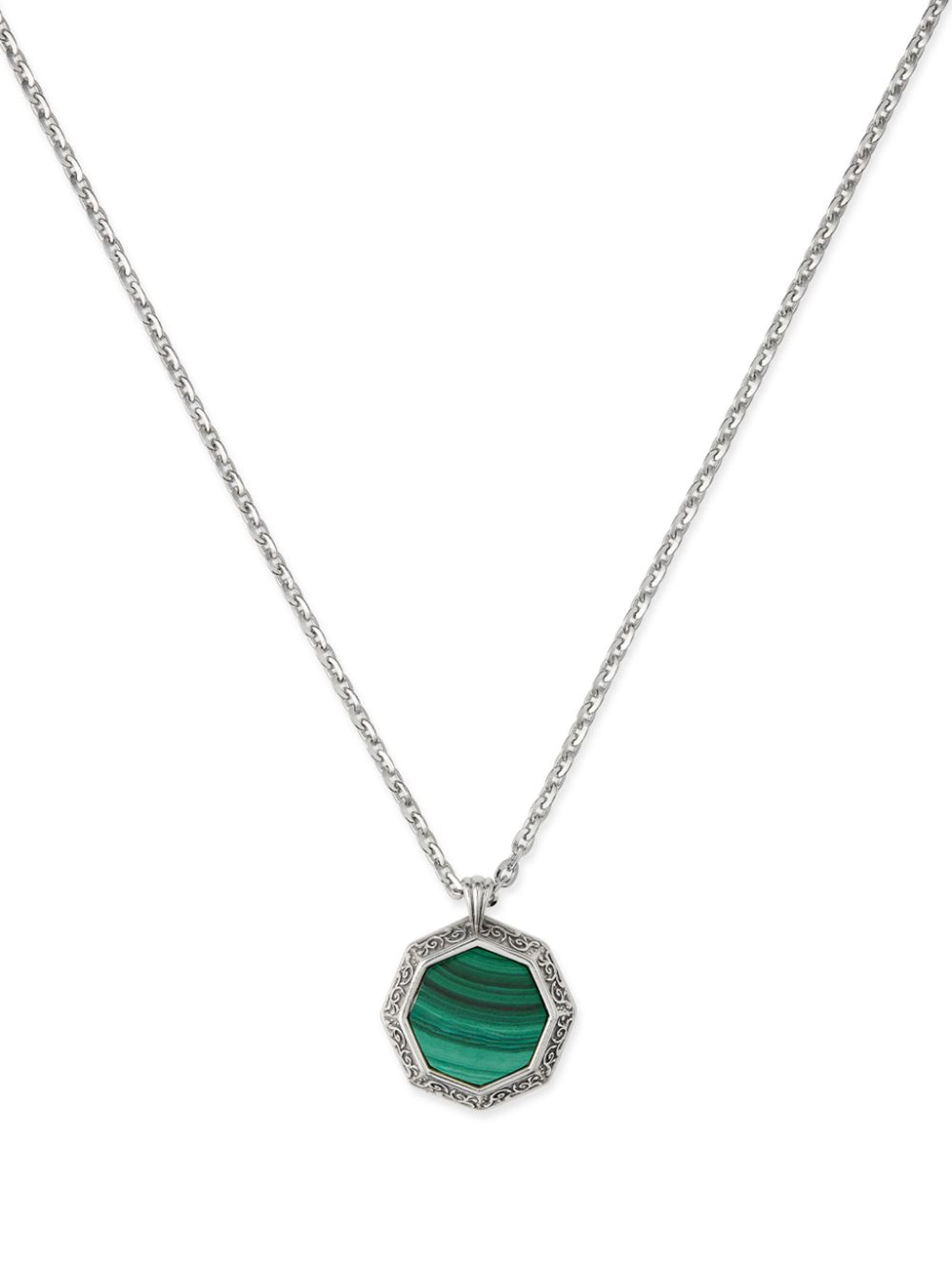 Emanuele Bicocchi malachite-pendant necklace - Silver von Emanuele Bicocchi