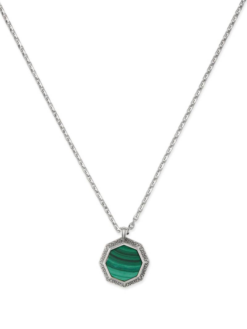 Emanuele Bicocchi malachite-pendant necklace - Silver von Emanuele Bicocchi