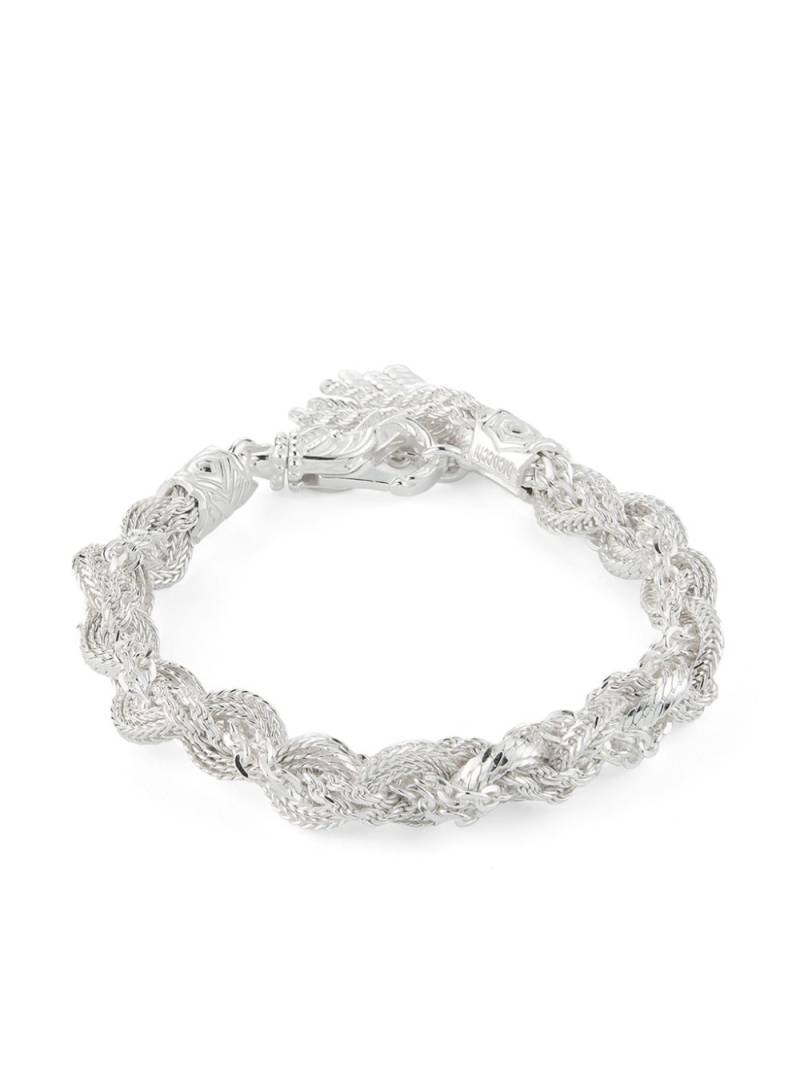 Emanuele Bicocchi medium braided bracelet - Silver von Emanuele Bicocchi