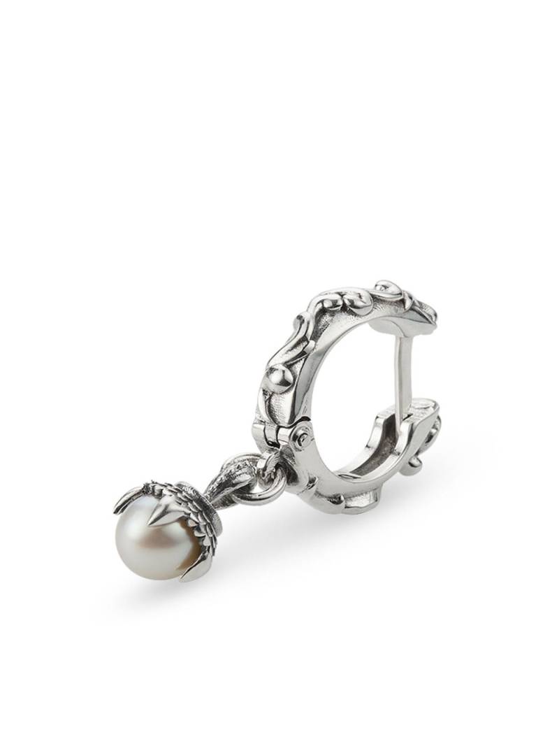 Emanuele Bicocchi pearl-pendant silver hoop earring von Emanuele Bicocchi