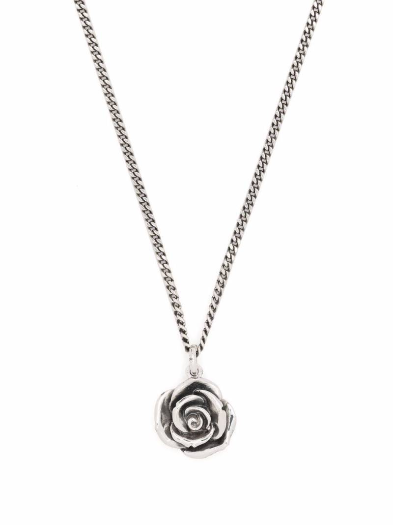 Emanuele Bicocchi rose pendant necklace - Silver von Emanuele Bicocchi