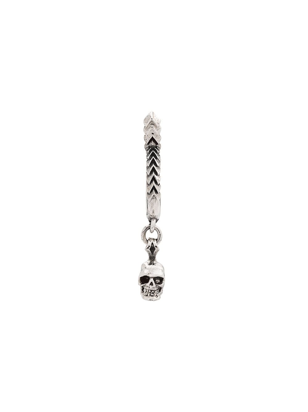 Emanuele Bicocchi skull hoop earring - Silver von Emanuele Bicocchi