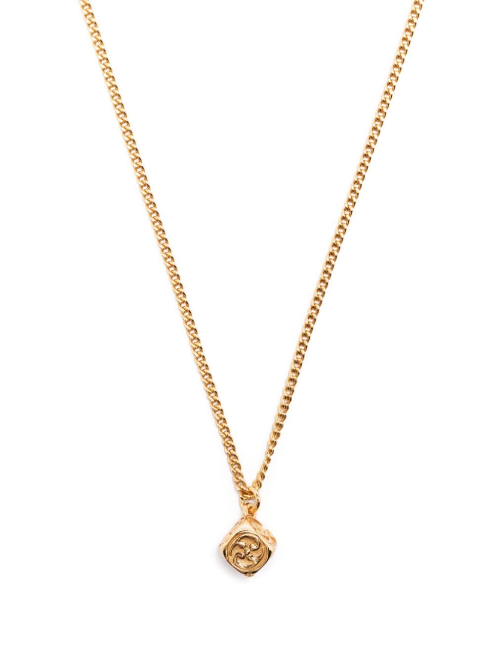 Emanuele Bicocchi small arabesque dice pendant necklace - Gold von Emanuele Bicocchi