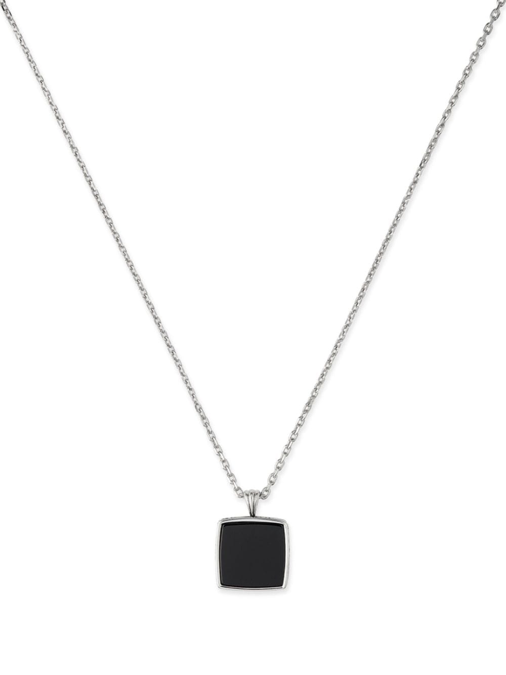 Emanuele Bicocchi square onyx pendant necklace - Silver von Emanuele Bicocchi