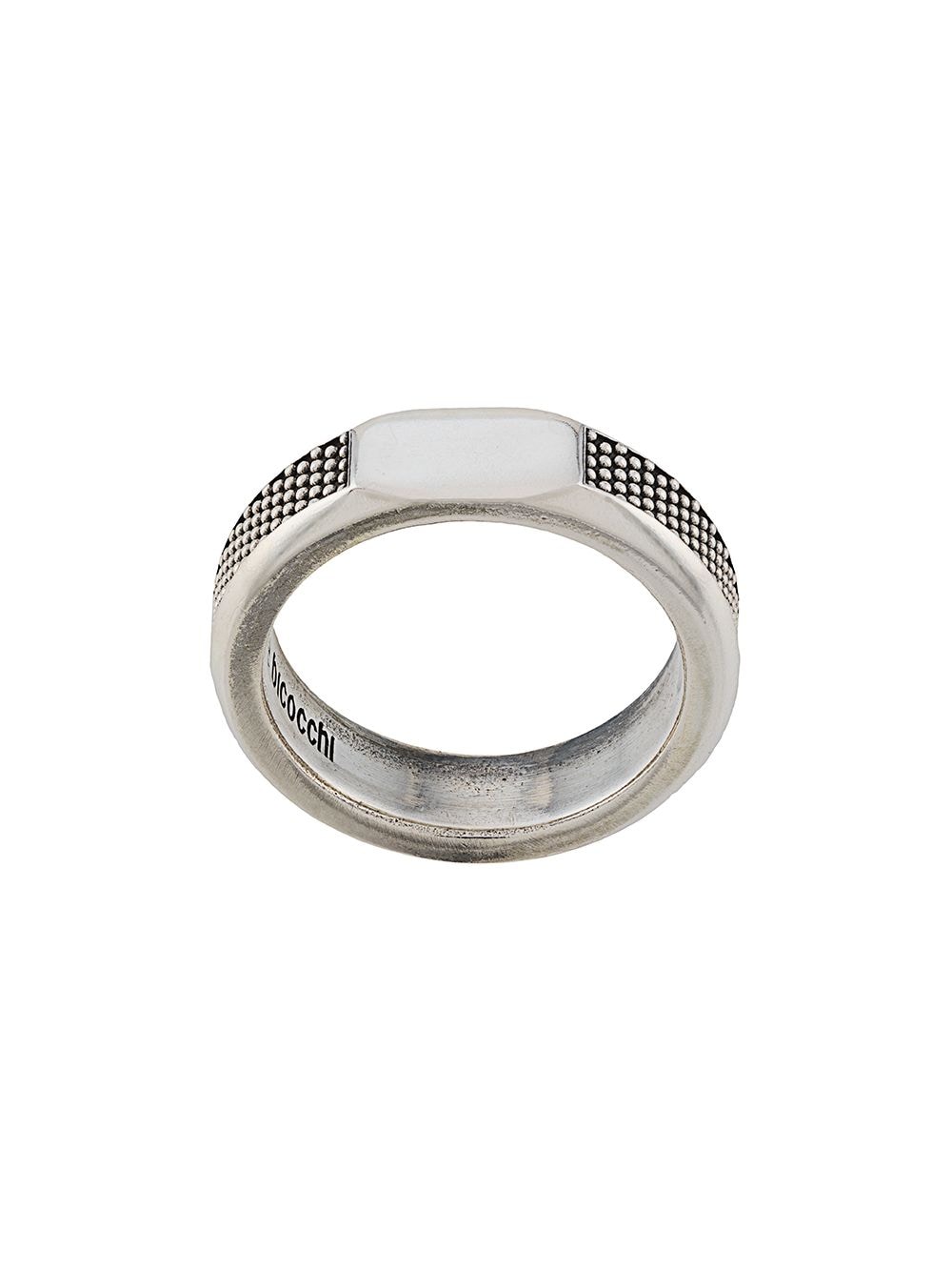 Emanuele Bicocchi textured band ring - Silver von Emanuele Bicocchi