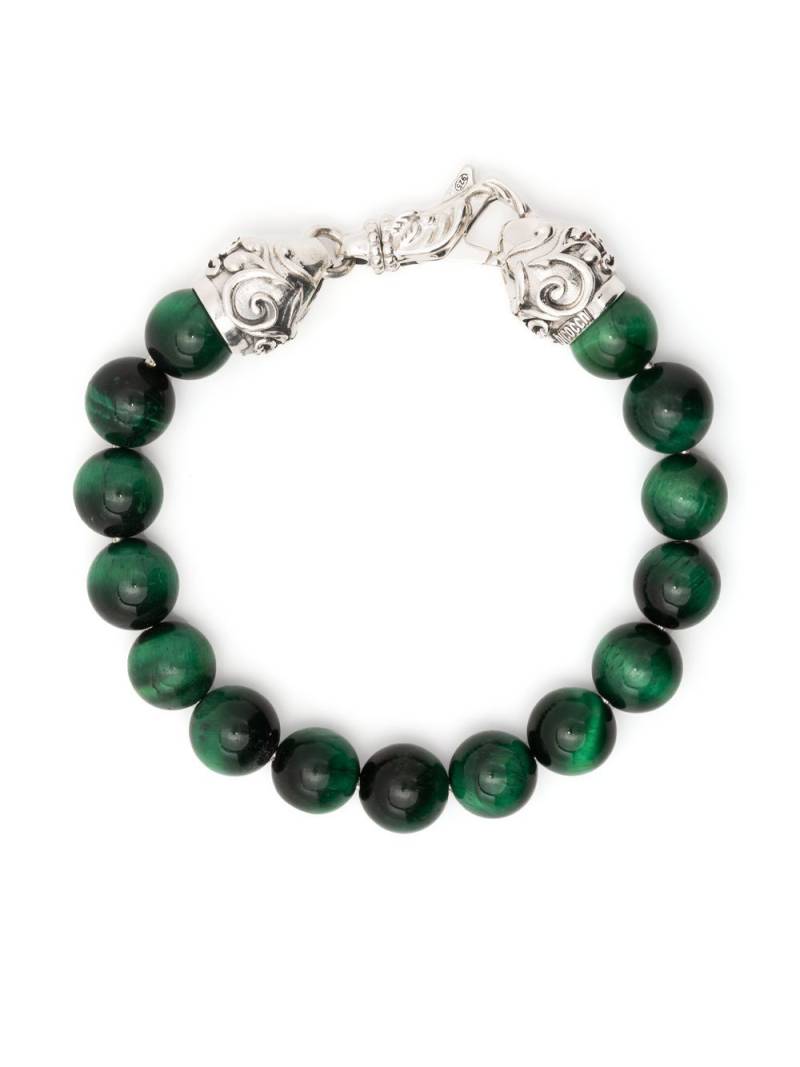 Emanuele Bicocchi tiger eye beaded bracelet - Green von Emanuele Bicocchi