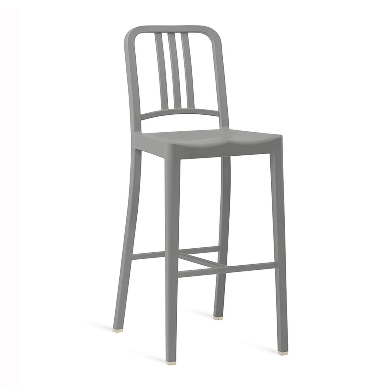 111 Navy Barstool Barstuhl, Farbe flint von Emeco