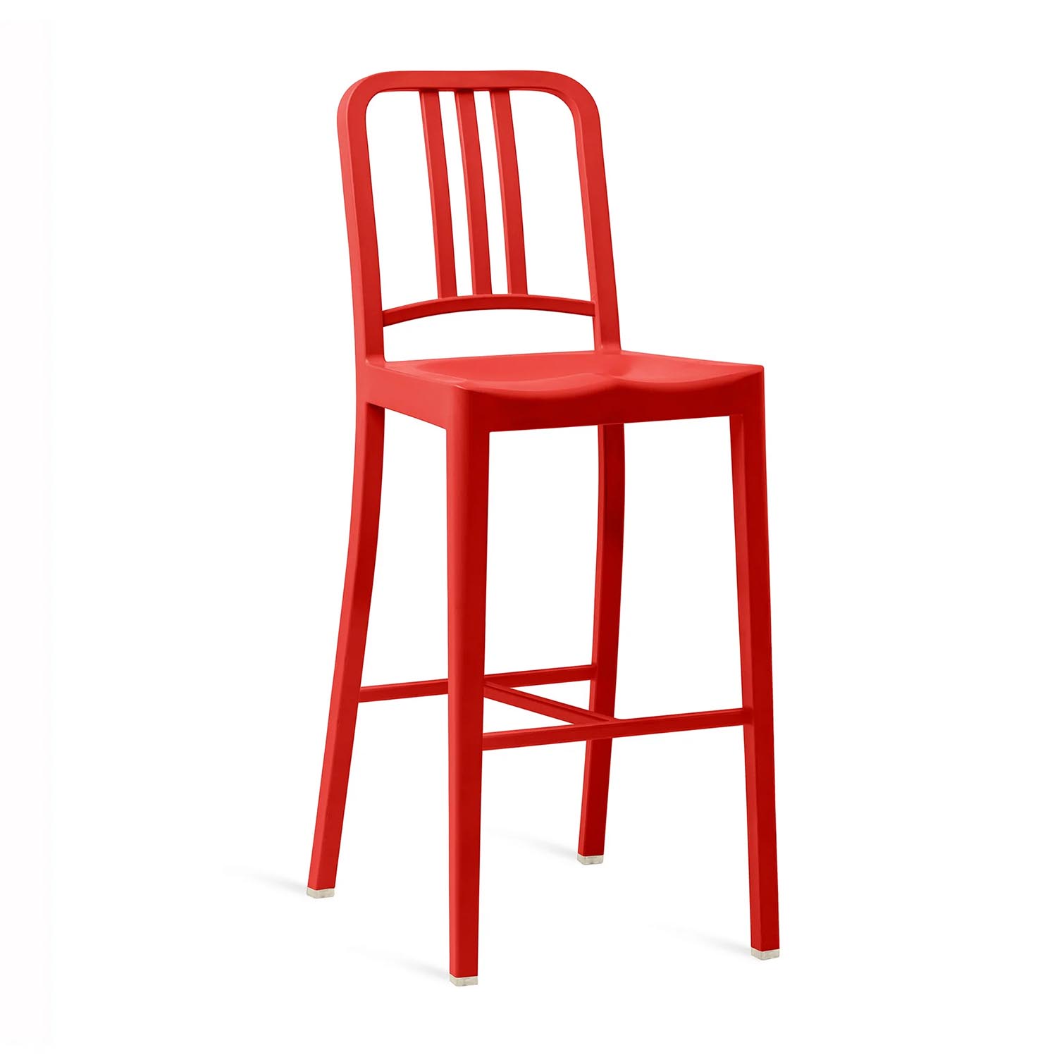 111 Navy Barstool Barstuhl, Farbe red von Emeco