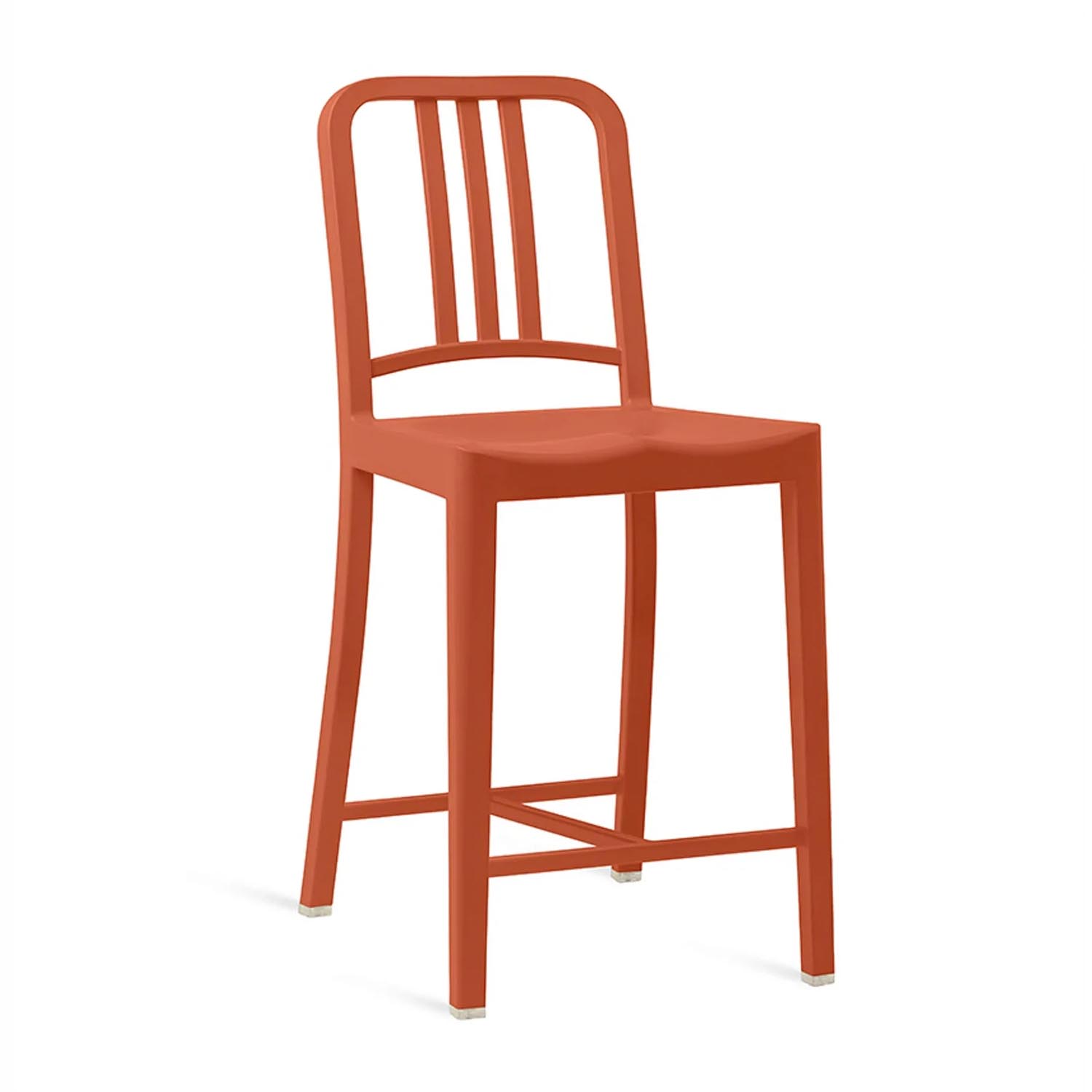 111 Navy Counter Stool, Farbe persimmon von Emeco