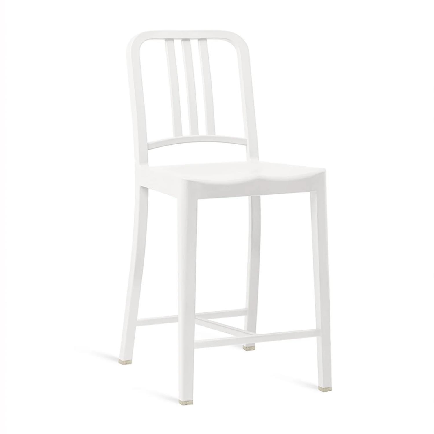 111 Navy Counter Stool, Farbe snow von Emeco