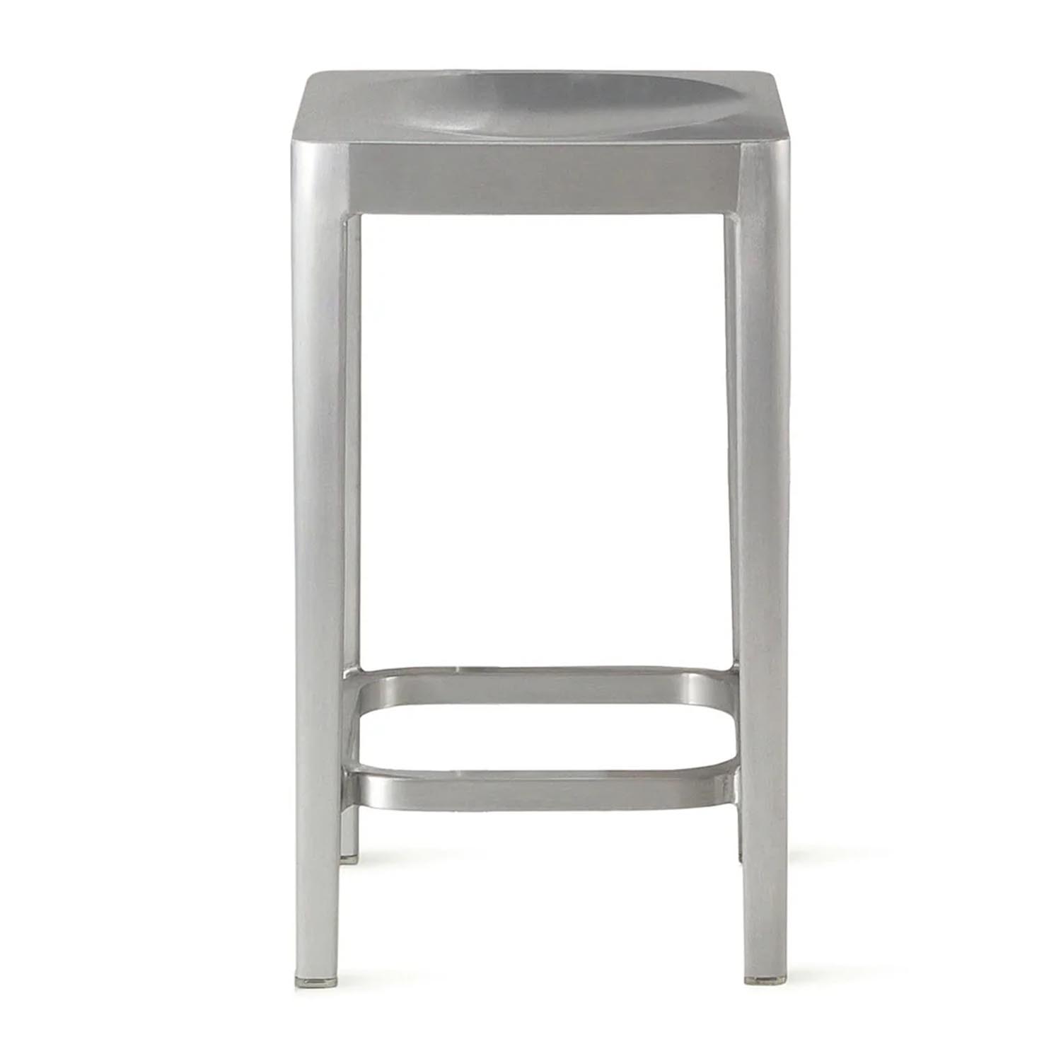 Emeco Counter Stool Hochstuhl, Ausführung aluminium, gebürstet von Emeco