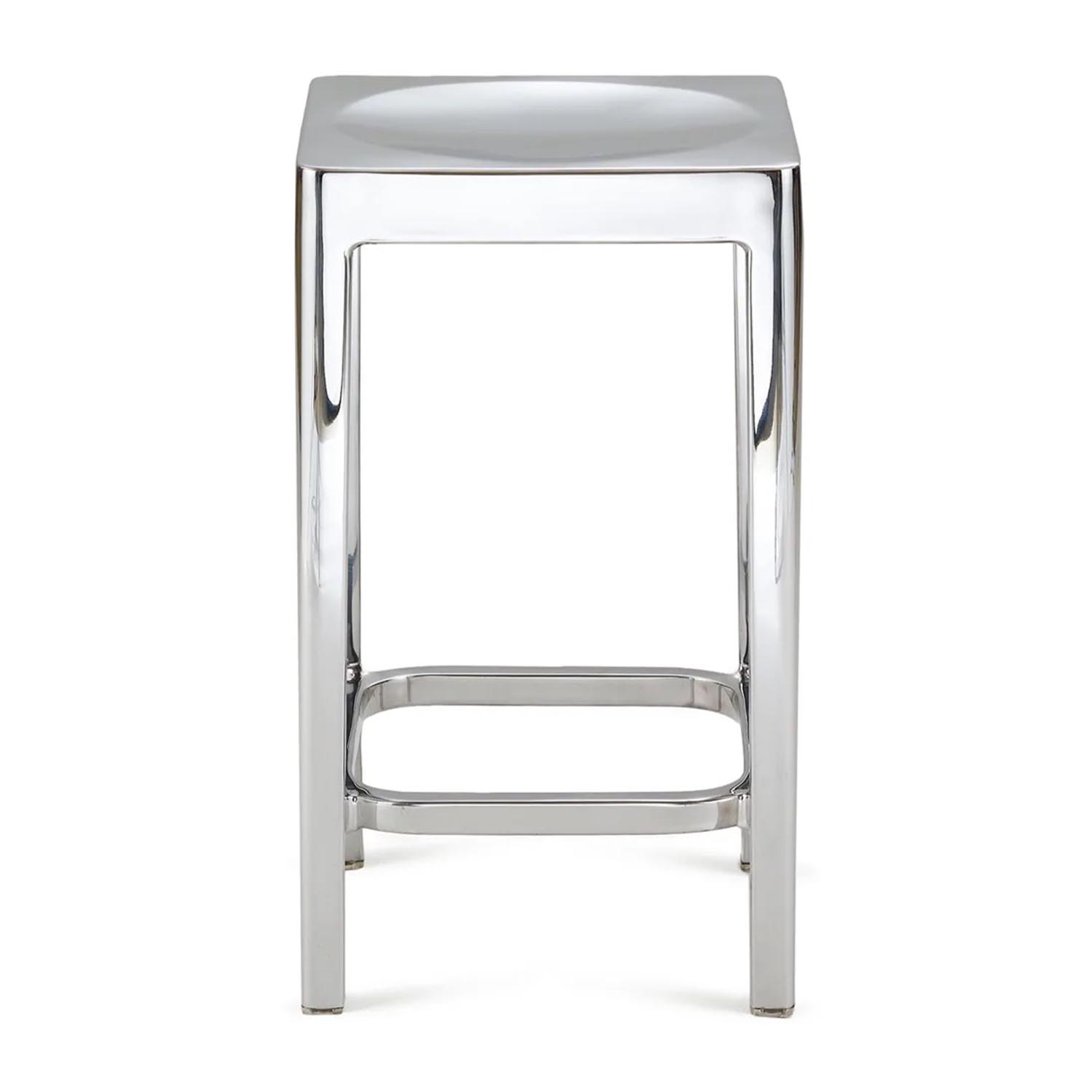 Emeco Counter Stool Hochstuhl, Ausführung aluminium, poliert Emeco Counter Stool Hochstuhl, Ausführung aluminium, poliert von Emeco