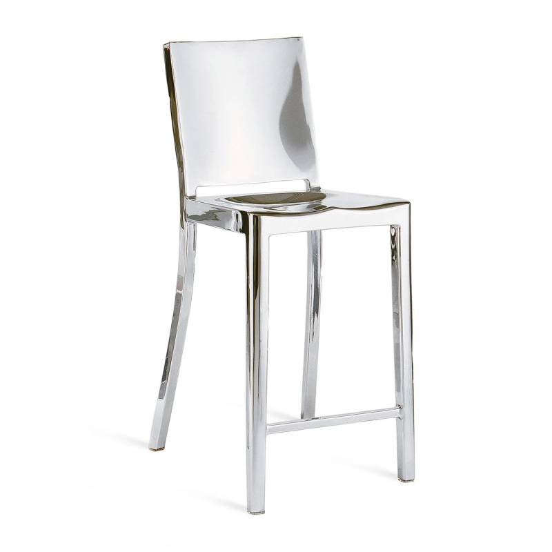 Hudson Counter Stool Hochstuhl, Ausführung aluminium, poliert von Emeco