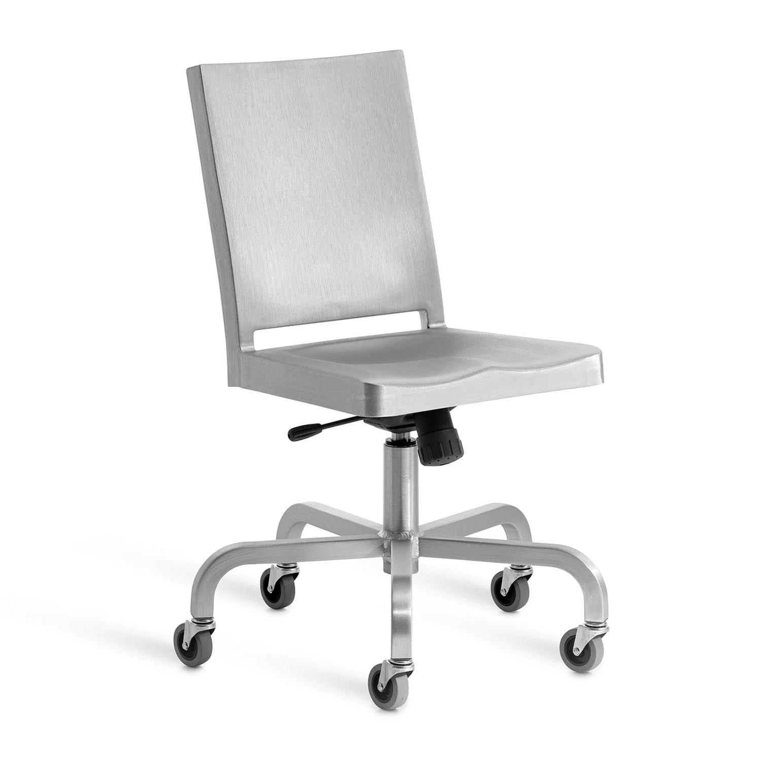 Hudson Swivel Chair Bürodrehstuhl, Ausführung aluminium, gebürstet von Emeco