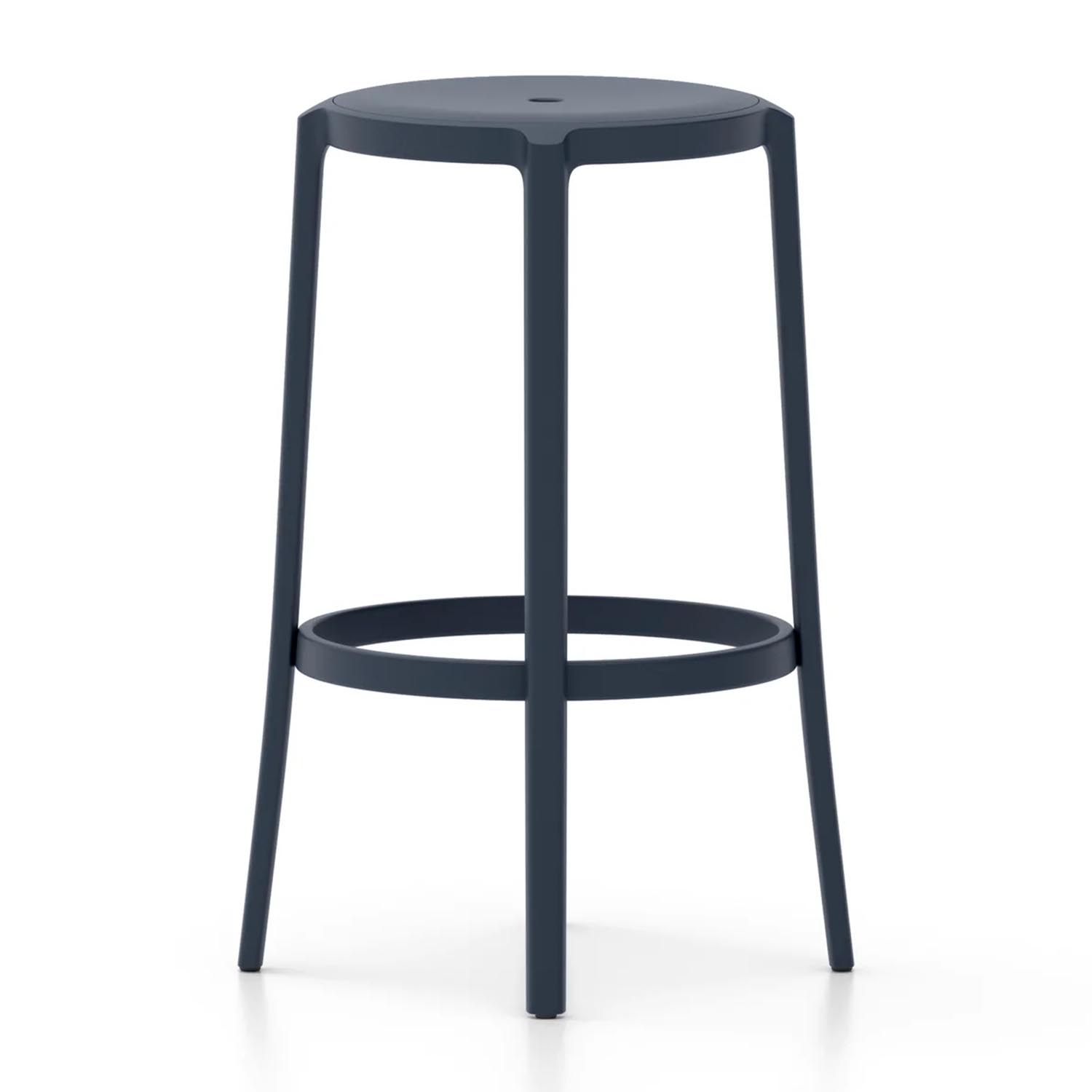 On & On Recycled PET Seat Barstool Barstuhl, Farbe dark blue von Emeco