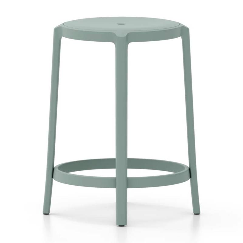 On & On Recycled PET Seat Counter Stool Hochstuhl, Farbe light blue von Emeco