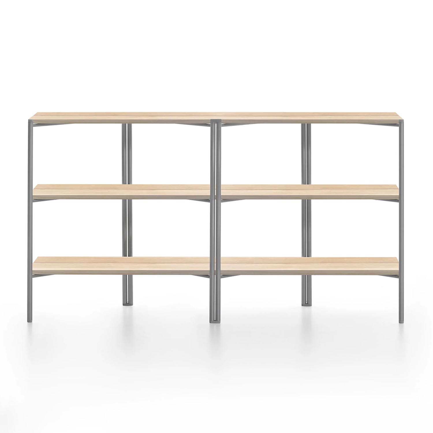 Run Shelf Regal, Gestell aluminium, klar pulverbeschichtet, Ausführung tablare, accoyaholz Run Shelf Regal, Gestell aluminium, klar pulverbeschichtet, Ausführung tablare, accoyaholz von Emeco