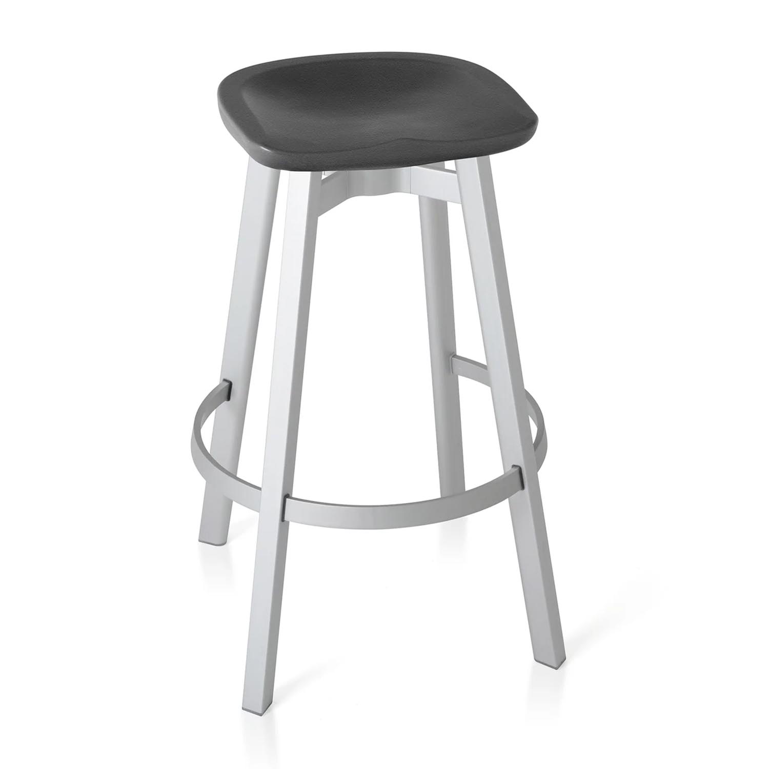 SU Barstool Barstuhl, Sitz polyethylen, charcoal, Gestell aluminium, eloxiert SU Barstool Barstuhl, Sitz polyethylen, charcoal, Gestell aluminium, eloxiert von Emeco