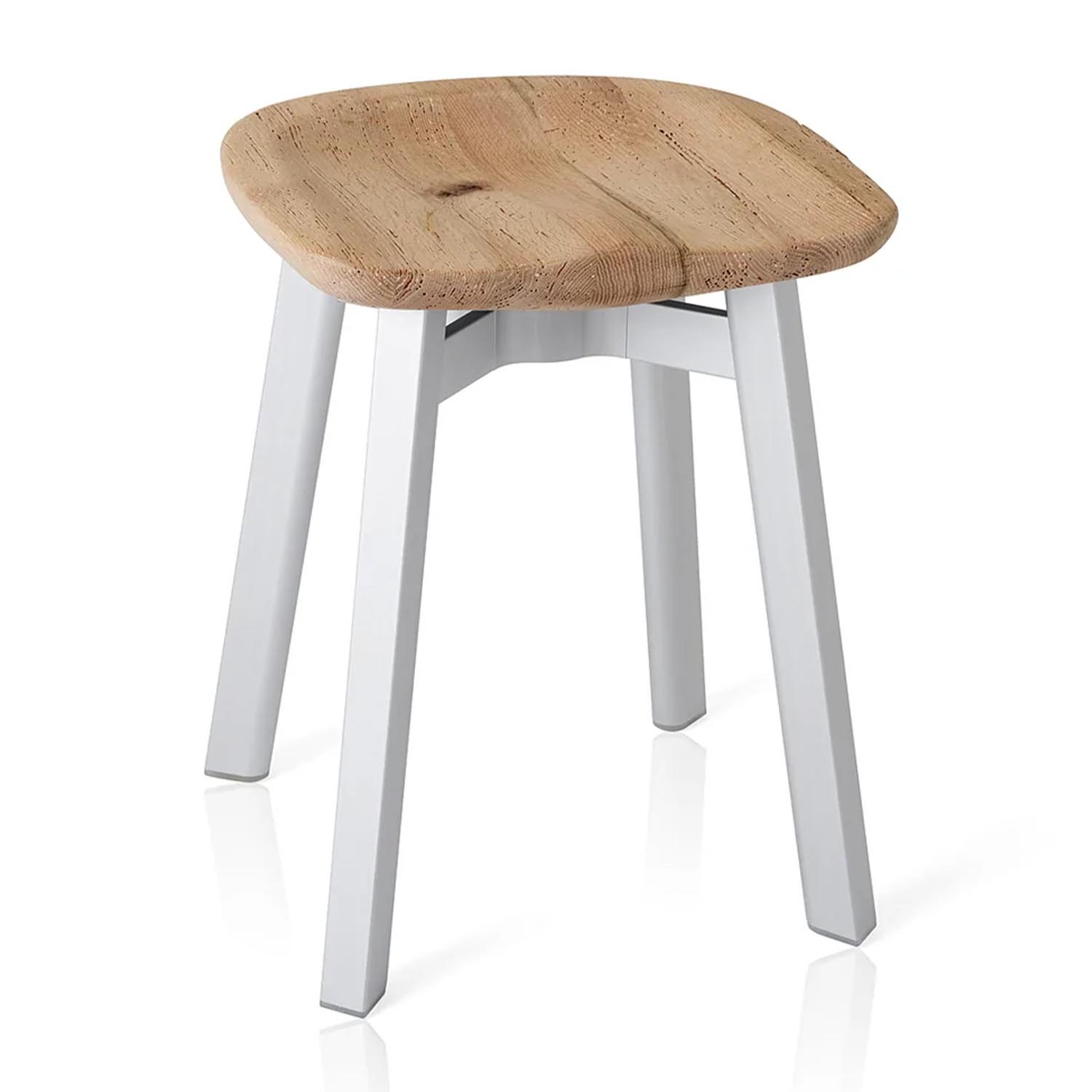 SU Small Stool Hocker, Sitz holz, eiche, Gestell aluminium, eloxiert SU Small Stool Hocker, Sitz holz, eiche, Gestell aluminium, eloxiert von Emeco