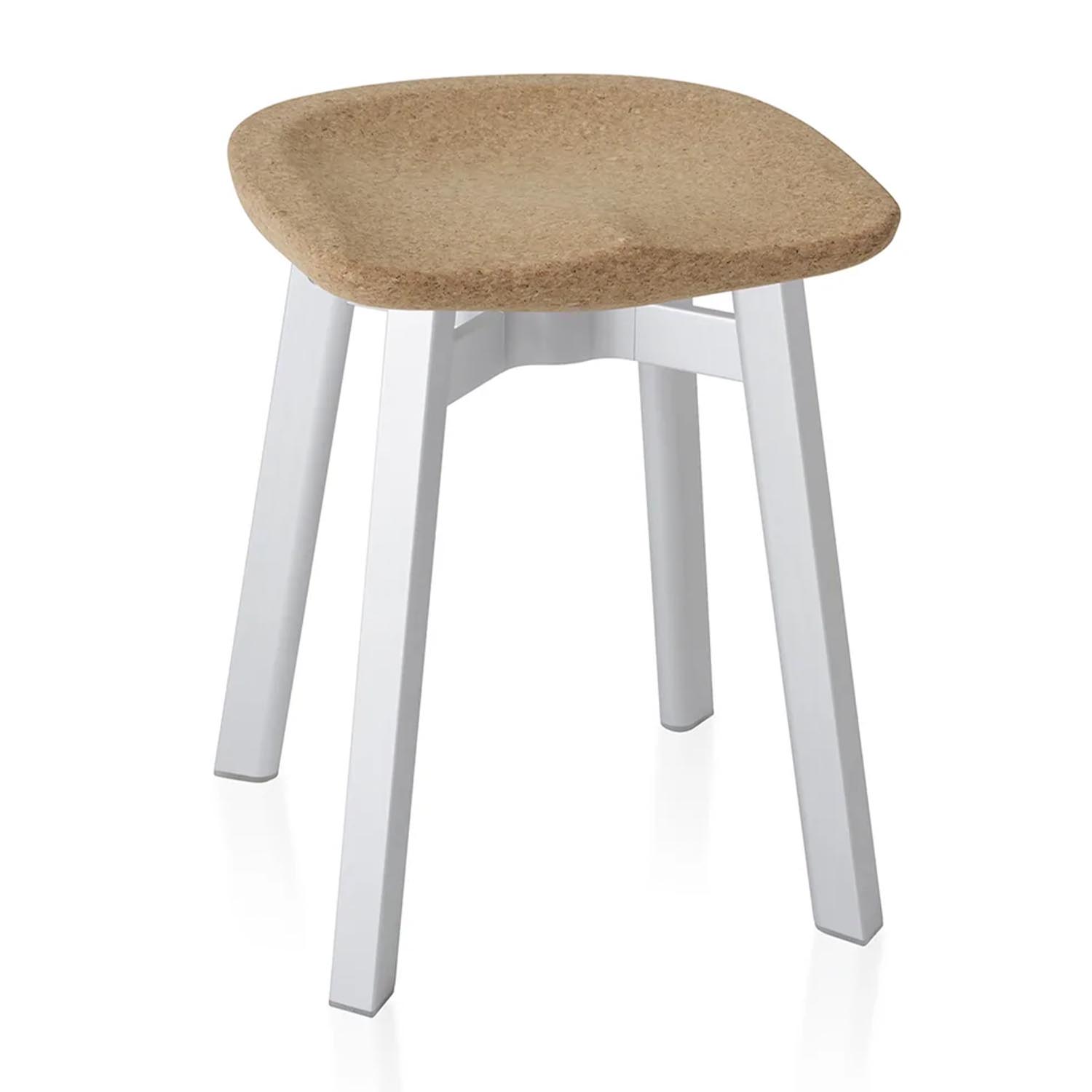 SU Small Stool Hocker, Sitz kork, Gestell aluminium, eloxiert von Emeco