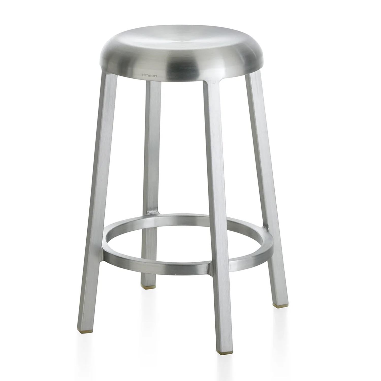 ZA Counter Stool Hochstuhl, Ausführung aluminium, gebürstet ZA Counter Stool Hochstuhl, Ausführung aluminium, gebürstet von Emeco