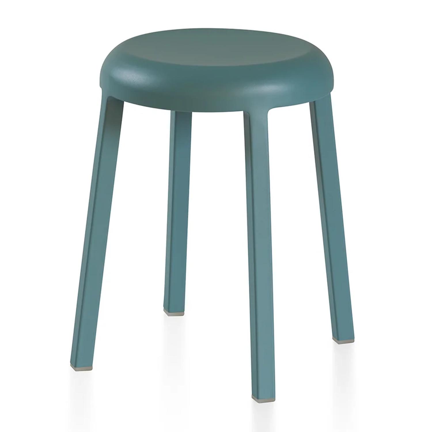 ZA Small Stool Hocker, Ausführung aluminium, light blue ZA Small Stool Hocker, Ausführung aluminium, light blue von Emeco